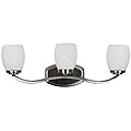 Transitional 3-light Brushed Nickel Bath Bar