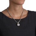 Sophisticated Style Gold Overlay Clear Cubic Zirconia Solitaire Necklace