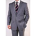 Ferrecci Men's Grey Two-button Peak Lapel Suit