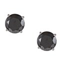 14k White Gold 1 1/2ct TDW Black Diamond Stud Earrings