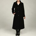 Jones New York Women's Black Wool/ Alpac Long Coat
