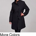 Jones New York Women's Plus Size Wool Blend Coat FINAL SALE