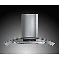 Kokols Stainless Steel/ Glass Curved Canopy 36-inch Wall-mounted Kitchen Range Hood