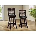 Cappuccino Solid Wood Swivel Barstool (Set of 2)