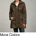 Tahari Women's Ruffle Front Hooded Anorak