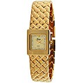 Swiss Edition Women's Goldtone Champagne Dial Crystal Accent Watch