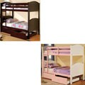 Marcy Two-tone Twin Bunk Bed with Drawers Set