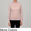 Cullen Women's Cashmere Button Detail Turtleneck