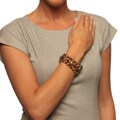 Alexa Starr Three Row Grey Pearl and Crystal Stretch Bracelets