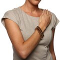 Alexa Starr Chocolate and Bronze Crystal Stretch Bracelet