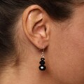 Alexa Starr Black Crystal stacked earring