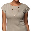 Alexa Starr Goldtone Bronze Glass Chip Necklace