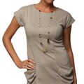 Alexa Starr Goldtone Large Bronze Glass Illusion Necklace