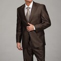 Sean John Men's Brown Peak Lapel Suit