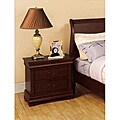 Laurelle Dark Cherry Finish 2-drawer Nightstand