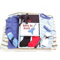 Nikkis Gift Baskets Born To Rock Baby Boy Gift Set