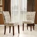 Parson Chinese Script Linen Chairs (Set of 2)