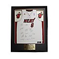Miami Heat Team Autographed Jersey in a Deluxe Frame Shadow Box