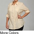 Millenium Women's Plus Size Snap-button Top
