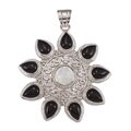 Silvertone Star Flower Pendant (India)
