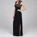 JS Boutique Women's Lace Bodice Long Dress