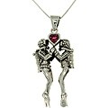Peter Stone Collection Sterling Silver Sea Life Scuba Divers Heart Necklace