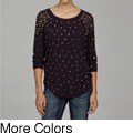 Grace Elements Women's Sequin Dolman Sleeve Top