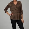 Grace Elements Women's Smock Waist Pocket Top