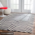 Handmade Alexa Chevron Wool Rug (7'6 x 9'6)