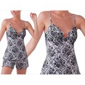 Illusion Women's Cotton Tank and Shorts Pajama Set