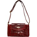 Ronella Lucci Vecceli Italy Alligator Embossed Red Crossbody