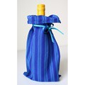 Blue Stripe Wine Bottle Sleeve (Guatamala)