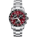Victorinox Swiss Army Men's 'Chrono Classic' Stainless Steel Red Dial Watch