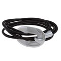NEXTE Jewelry Silvertone Black Cord 3-row Wrap-around Bracelet
