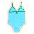 Azul Swimwear Girl's Manuela's Turquoise Stripe One-piece Swimsuit