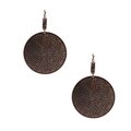 NEXTE Jewelry Rose Gold Overlay Antiqued Maya Disc Earrings