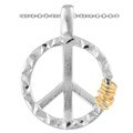 Wish Ring Sterling Silver Peace Symbol Necklace