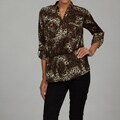 Grace Elements Women's Golden Cheetah Top