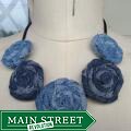 CarolineAlexander Recycled Rose Denim Necklace