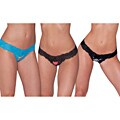 Ilusion Women's Lace Trim Cotton Low-rise Thong