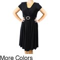 R & M Richards Women's Buckle Dress