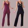 Illusion Women's Elegant Tunic Pajama Set