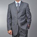 Giorgio Fiorelli Men's Grey Tonal Pinstripe 3-button Suit
