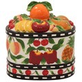 Casa Cortes Fruit Delight Collection Hand-painted Cookie Jar