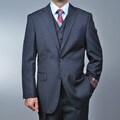 Giorgio Fiorelli Men's Charcoal Grey 2-button Vested Suit