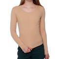 American Apparel Women's Baby Rib Long-sleeve Nude Tee