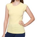 American Apparel Women's Sheer Jersey Lemon Cap Sleeve Raglan