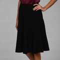 Ninety Women's Black Pleated Side Zipper Skirt