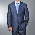 Giorgio Fiorelli Men's Metallic Blue 2-button Suit