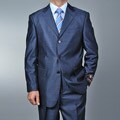 Giorgio Fiorelli Men's Metallic Blue 3-button Suit